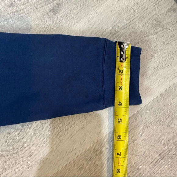 Aether Mens L Pullover Crewneck Color Block Navy Blue Sweatshirt - Picture 9 of 16